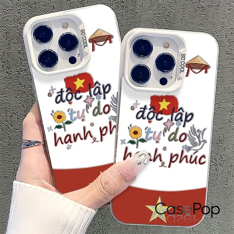 Ốp Chữ & Ngôi Sao Cho iPhone 11-17 Pro Max/Air Chống Sốc