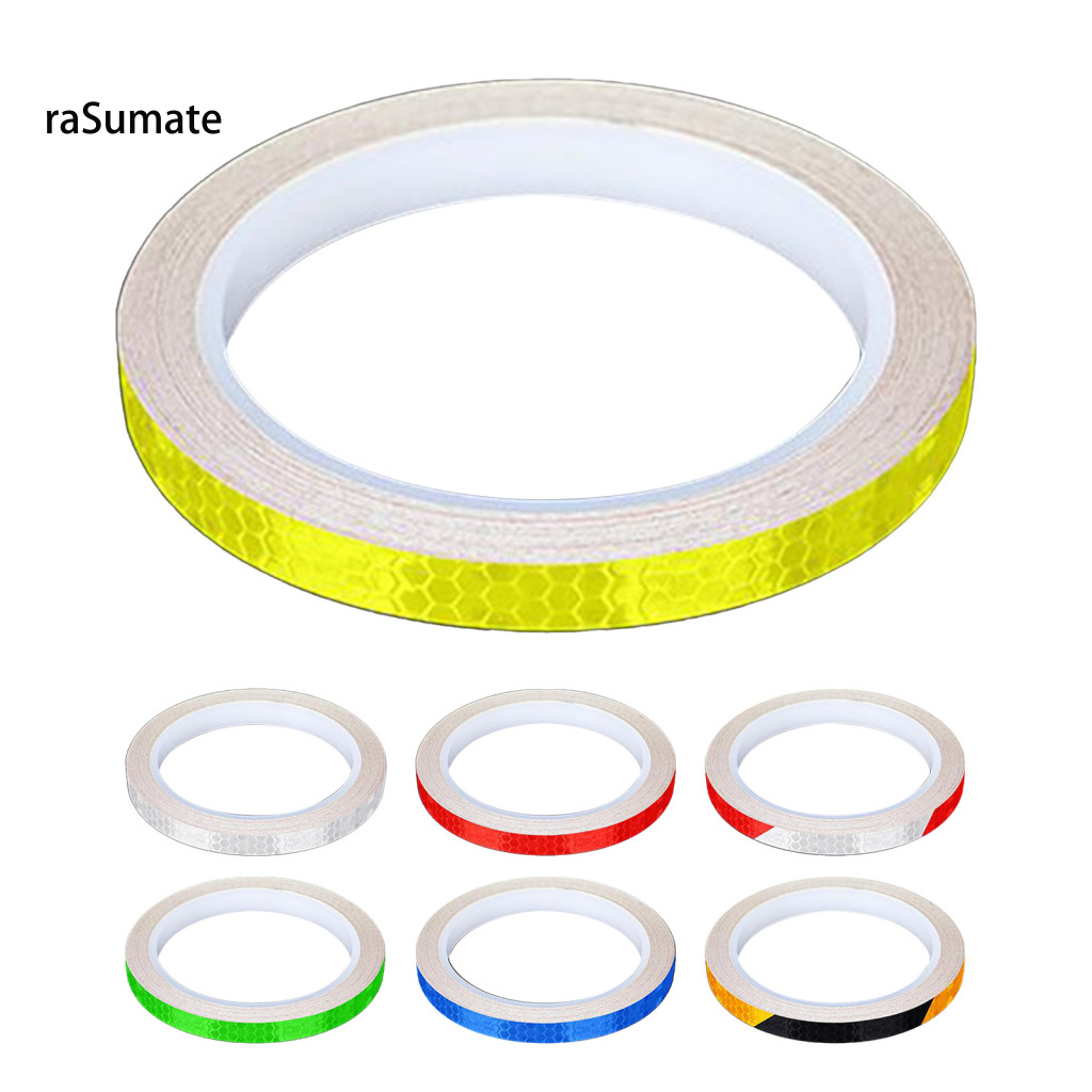 < rasumate > Miếng Dán Xe Hơi 8m Băng Trang Trí Phản Quang Xe Đạp Xe Máy Vành Bánh Xe Dải DIY Cung Cấp