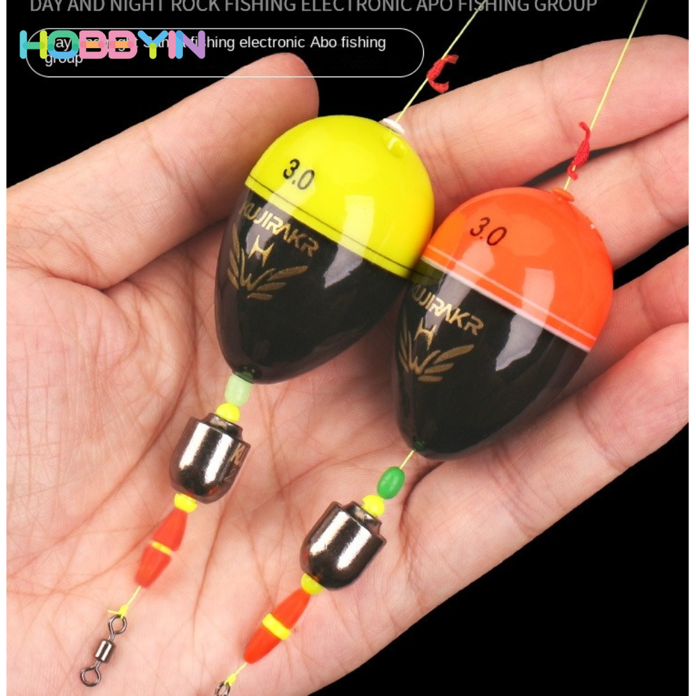 Bộ phụ kiện câu cá HOBBYIN với phao bobber dành cho câu cá biển, đã bao gồm chì và nút chặn 4B-5.0, đặc biệt có đậu chống va chạm.