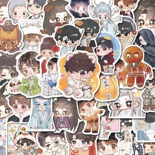 - 122 Tờ Phiên Bản Q Dễ Thương Tanjian Times Hàng Hóa Miếng Dán Dễ Thương Raiders Gỗ Đàn Hương Duoduo diy Điện Thoại Di Động Miếng Dán ipad Chống Thấm Nước