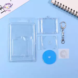 HFTOY 1 Bộ Mini NFC Chức Năng Đĩa CD Hộp Đựng Chìa Khóa Ngoại Vi Ghi Nhớ Album Chìa Khóa Cho DIY Bapa Mặt Dây Chuyền ~