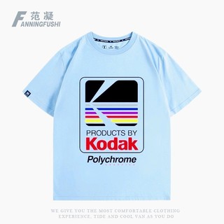 Áo Thun Nam Cotton Hè Với Họa Tiết Thời Tràng Từ Phim Chụp Hình Kodak
