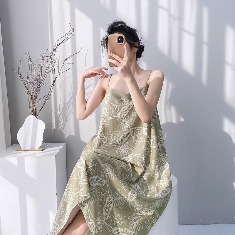 Váy Ngủ Nữ Phong Cách Sling Pad, Mỏng Nhẹ Cho Xuẩn Hạ Thu, Đồ Loungewear Cao Cấp