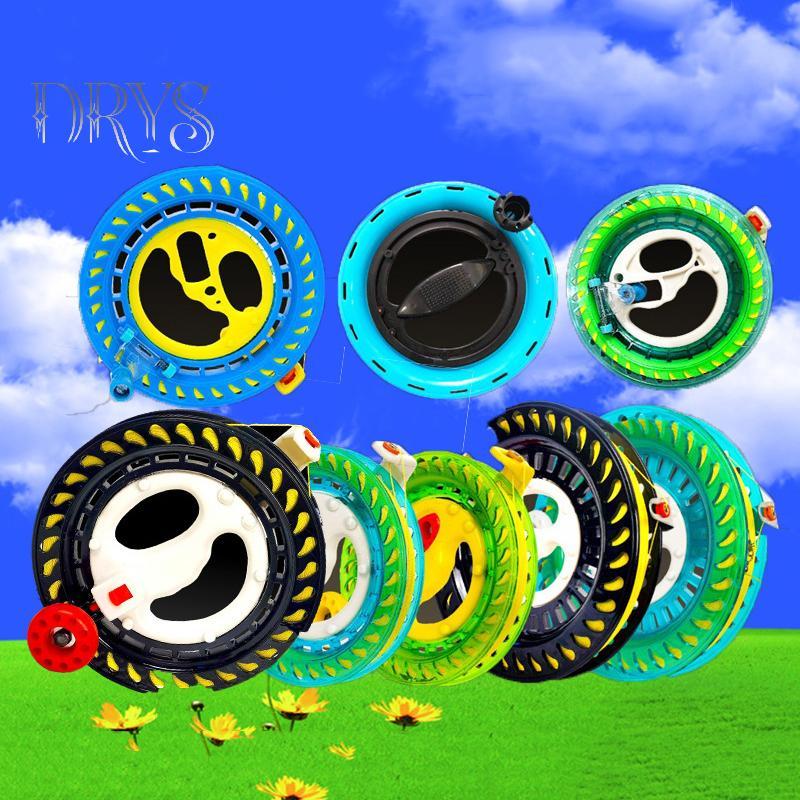 (TFT) 1 Miếng Tay Cầm Màu Xanh Tròn Ngoài Trời Cho Fying Diều 100-400M Cuộn Diều Cuộn Bánh Xe Lửa Dây Tay Cầm Bay Dụng Cụ Dây Xoắn MỚI
