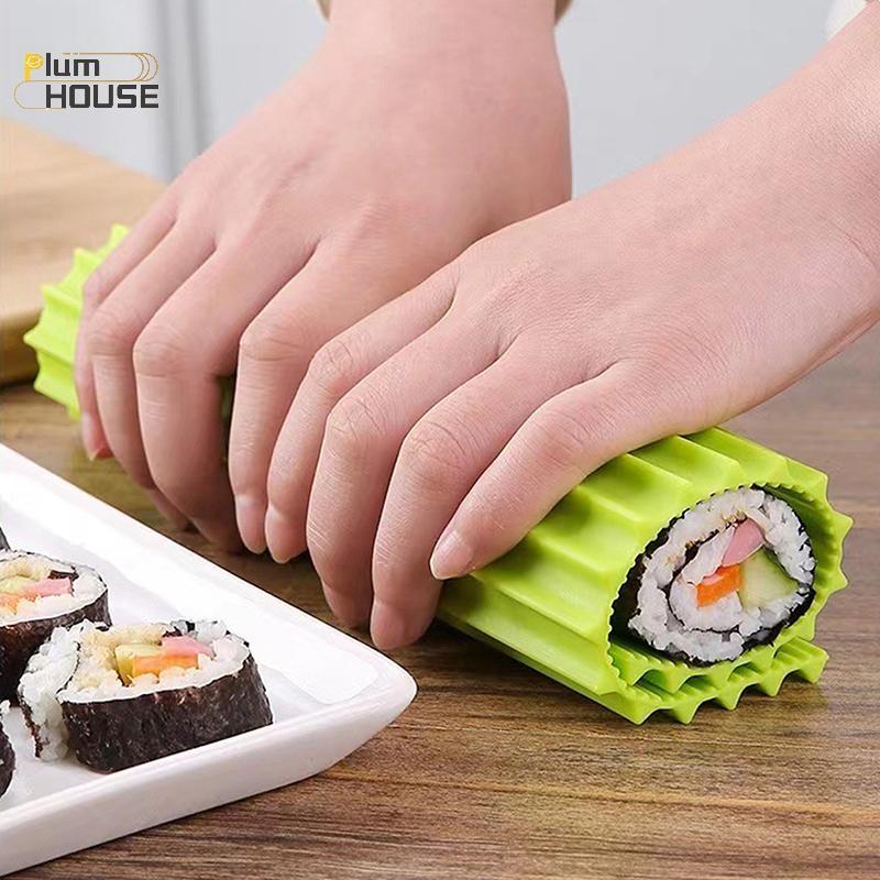 PlumHOUSE Thảm silicon cán tre giả, chống dính, bền, tái sử dụng, dùng làm sushi cuộn