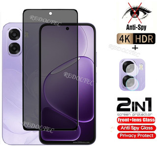 OPPO A6X A6T A6TPro A6 5G 4G Kính Cường Lực Riêng Chống Gián Điệp Full Cover Keo Bảo Vệ Màn Hình Chống Peek 2in1 Phim Riêng Tư + Bảo Vệ Ống Kính OPPO A6T Pro OPPOA6 X