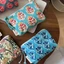 Túi đựng khăn ăn vệ sinh FAVORITEGOODS, Ví đựng tiền xu Mini phong cách Ấn Độ, Túi đựng đồ trang điểm Cotton có dây kéo cổ điển thời trang Mỹ phẩm, tai nghe, v.v.