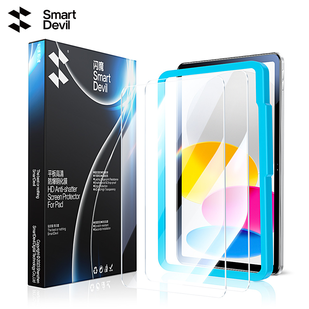 Kính Cường Lực SmartDevil Cho iPad Air 8 / 7 / 6 / 5 / 4 / 3 iPad 12th 11th 10th 9th 8th 7th iPad Pro 11 iPad Pro 12.9 iPad Mini 6 5 4 ipad 2021 2020 2019 iPad 5 6th Full Cover