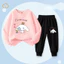 Cinnamoroll Trẻ Em Áo Bộ Quần Dễ Thương Phong Cách Hoạt Hình Nhẹ Trang Phục Mặc Hàng Ngày