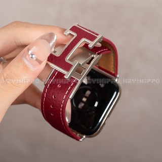 Dây đeo đồng hồ bằng da khóa từ tính bằng kim loại cho đồng hồ Huawei Watch FIT 4 FIT4 Pro GT6 41mm Watch5 46mm Dây đeo hạt lychee có khóa chữ H cho Huawei Fit3 fit2 Fit GT5 GT4 18mm 20mm 22mm