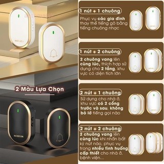 2026 Chuông Cửa Không Dây Khách Thông Minh, Chống Nước, Chuông Cổng, Chuông Báo Động Cho Người Già