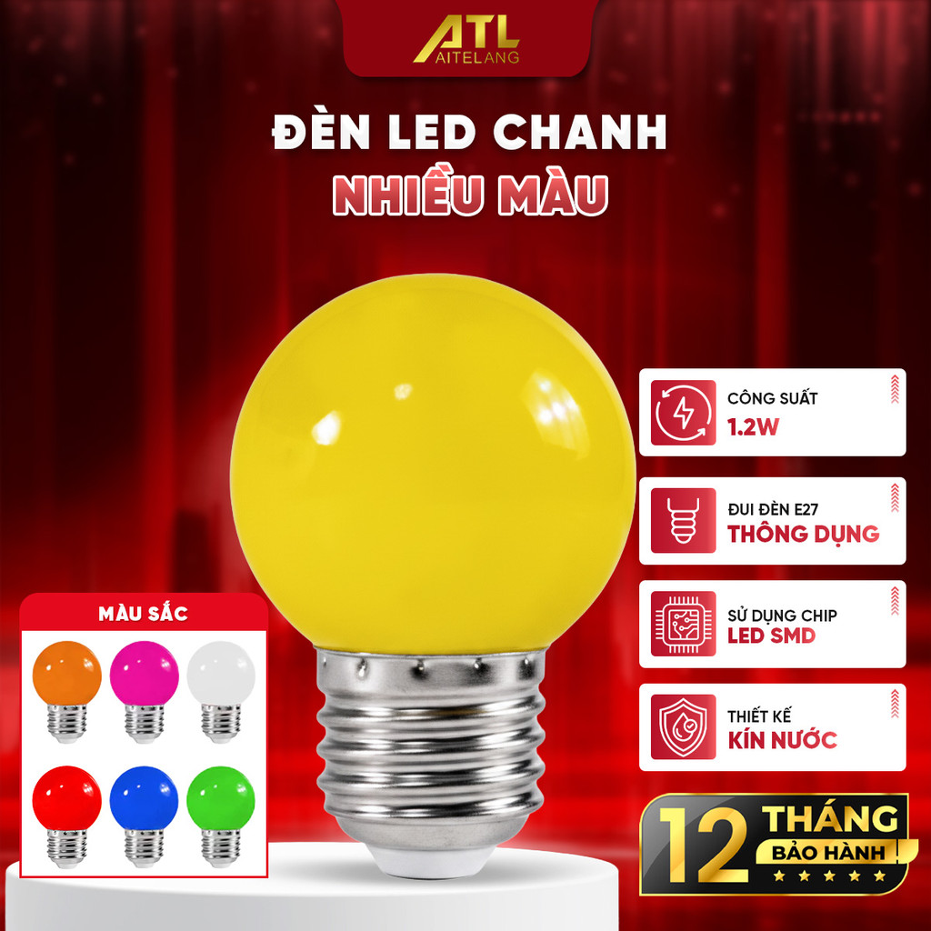 Bòng đèn led chanh mini Mỹ Linh, đèn led mini 1.2W, nhiều màu sắc ánh sáng đẹp, nhỏ gọn, an toàn