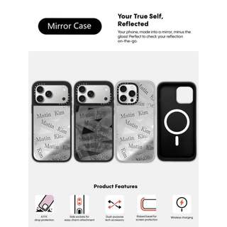 CASECASE X Matin Kim TAPE Ốp Lưng Gương Bạc Hút Từ Tính IPhone Dành Cho IPhone 17 Air 16 15 14 13 12 Pro Max Plus Ốp Lưng Cứng Có Hộp Khắc Logo