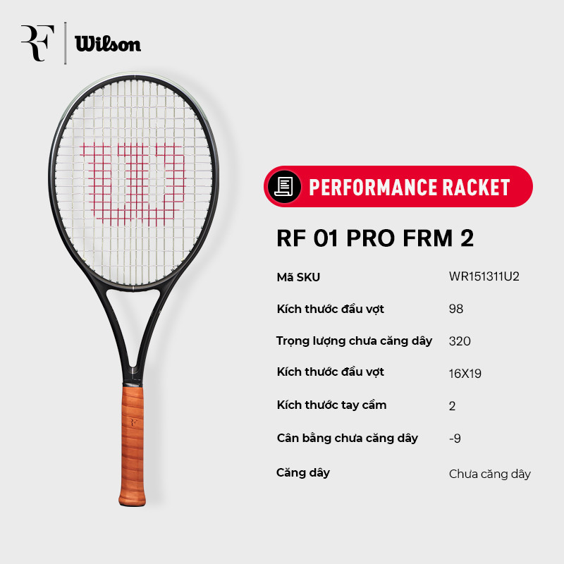Wilson RF 01 PRO Vợt Tennis Chưa Căng Dây WR151311U