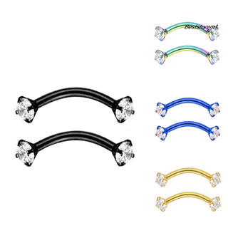 Cửa hàng tốt nhất | Nhẫn lông mày cubic zirconia thân thép chống mài mòn khuyên barbell cho nữ