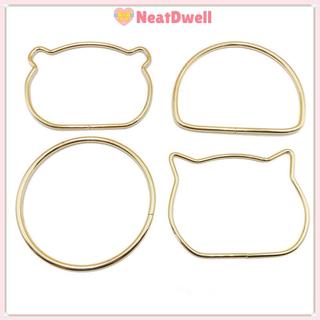 [Giao hàng từ Việt Nam] Nhẫn đựng 1 cặp túi NETDWELL, Tay cầm túi chắc chắn không dễ phai màu, Phụ kiện phần cứng hành lý bằng sắt nhiều hình dạng thời trang DIY