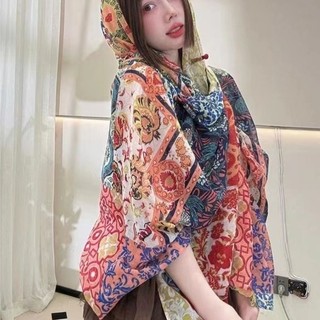 Bộ khăn choàng và áo khoác ngoài mỏng từ lụa cao cấp, chống nắng hiệu quả cho mùa hè, phù hợp đi biển và du lịch