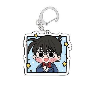 Móc khóa Mica DETECTIVE CONAN HÌNH VUÔNG CUTE in hình anime chibi Women Nữ