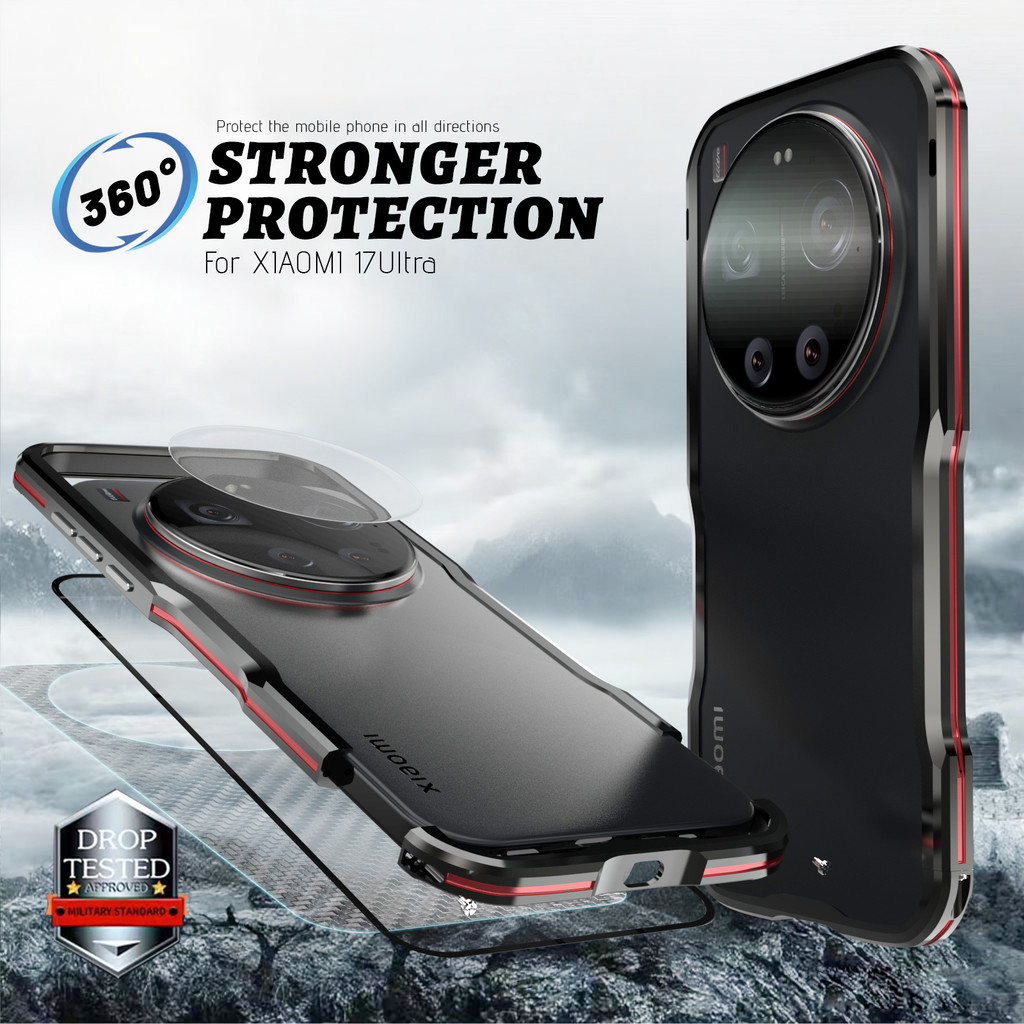 Ốp Lưng Kim Loại Sang Trọng Cho Xiaomi 17 15 Ultra 15 Pro Cấp Quân Sự Bảo Vệ Thả Vỏ Bảo Vệ Làm Mát Funda