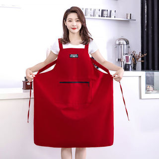 Nấu Ăn Tạp Dề Chống Thấm Nước Chống Dầu Mở Rộng Màu Trơn Nhà Bếp Hộ Gia Đình Trên Đầu Gối Nhà Bếp Hộ Gia Đình Ăn Quần Áo Làm Việc Eo
