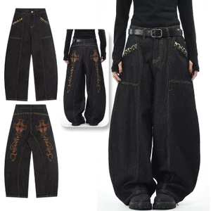 Quần jean TIANLESIWEI phong cách unisex cao cấp, mang hơi thở retro Mỹ.