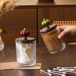 Retro Mỹ Thủy Tinh Bông Hộp Bảo Quản Giá Trị Cao Pháp Sáng Tạo Tăm Giá Đỡ Nha Khoa Bóng Trang Trí Đồ Trang Trí