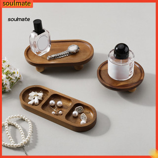 Linh hồn| Khay Gỗ Khay Gỗ Nhỏ Gỗ Mộc Mạc Khay Trưng Bày Bằng Gỗ Nhỏ Riser Bệ Đứng Cho Trang Sức Nước Hoa Nến Cây – Phong Cách Trang Trại Nâng Cao Để Bàn Trang Trí