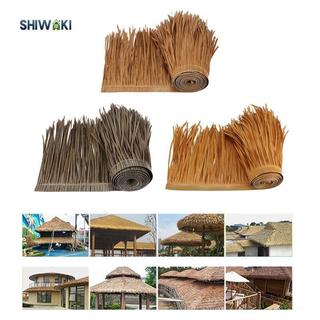 Mái lợp mái nhân tạo Cây cọ tán mô phỏng 39 "X 20" Thiết bị trang trí mái nhà vỏ cỏ đơn giản cho sân vườn