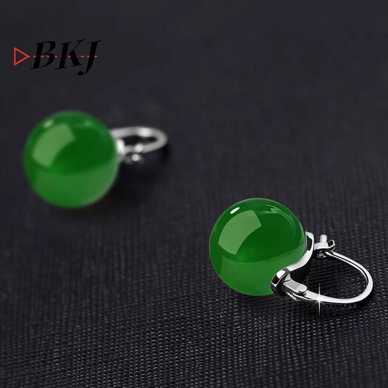 Bông Tai Hạt Ngọc Bích Cổ Xưa, Thời Trang Nhẹ Nhàng - Phụ Kiện Trang Sức Dành Cho Nữ