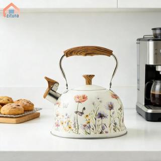 Ấm đun nước huýt sáo bằng thép không gỉ Acutuna, Ấm trà bộ đồ ăn 3L, Ấm trà cà phê để cắm trại Nhà bếp Hộ gia đình Dã ngoại Nước sôi
