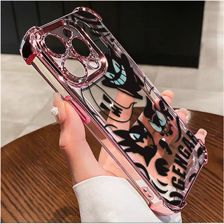 Ốp Lưng Cho Xiaomi POCO X7 Pro F8 Ultra F7 X6 F5 X5 X3 NFC F4 M7 M4 Mi 15Ultra 15 14 Pro 14T Pokemon Gengar Mạ Chống Sốc Mềm Trong Suốt