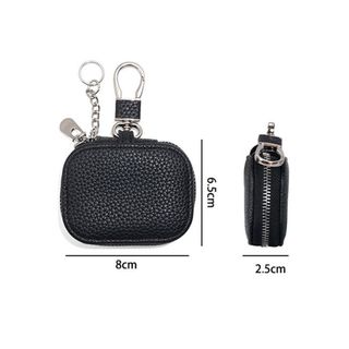 Ví chìa khóa NECKLACEMASK, Hộp đựng tai nghe bằng da PU di động, Eo treo thắt lưng nam treo bảo vệ phổ thông