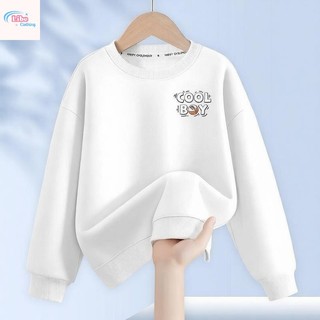Áo nỉ in họa tiết đơn giản, nhỏ, một mặt dành cho bé trai, kiểu dáng thoải mái, thời trang và dễ phối đồ.