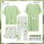 Bộ Đồ Ngủ Nữ Phong Cách Mùa Hè Cotton Rời Bộ Bốn Mảnh 2025 Tay Ngắn Váy Ngủ Quần Mỏng Phong Cách Phù Hợp Với Loungewear