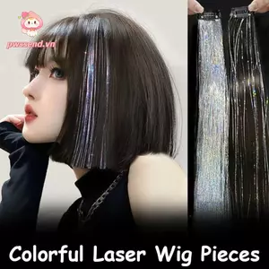 Kẹp tóc PWSEND sáng bóng cho mở rộng tóc, phù hợp thời trang và tiệc Giáng sinh