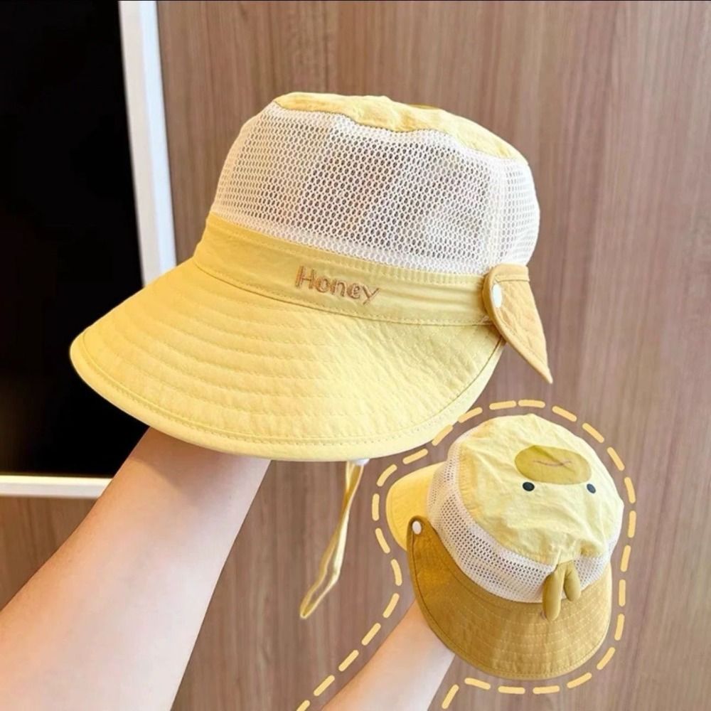 Mũ chống nắng cho bé FEDAOG, Dây đeo cằm có thể điều chỉnh Mũ xô thoáng khí, Chống tia cực tím Vành rộng hoạt hình Mũ đi biển cho bé trai 1-6 tuổi Bé gái