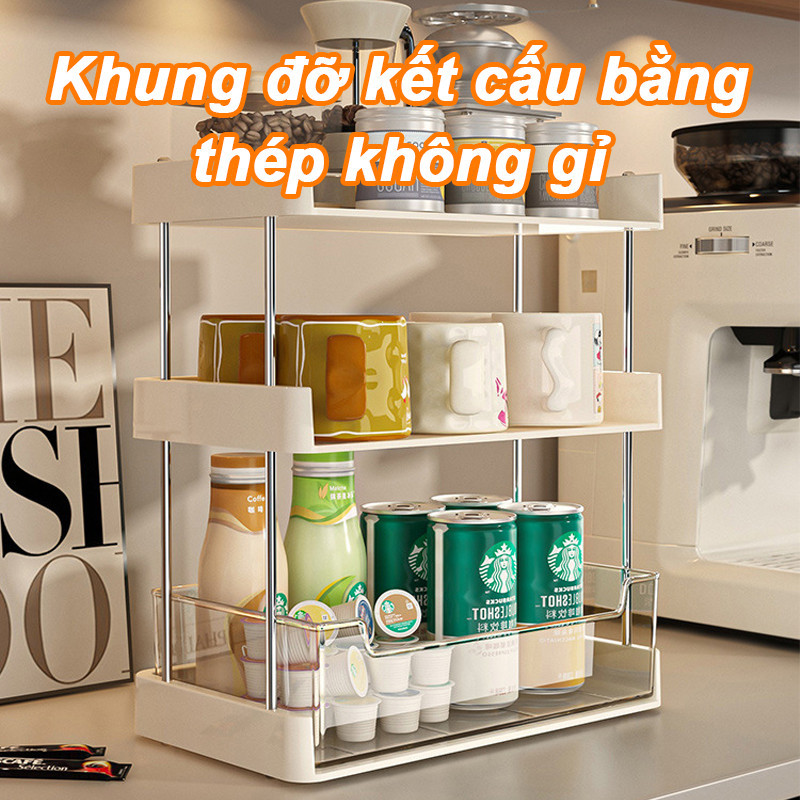 Kệ Đựng Mỹ Phẩm - Kệ Acrylic Trong Suốt 2-3 Tầng Dung Tích Lớn, Chống Bụi, Sắp Xếp Bàn Trang Điểm & Phòng Tắm