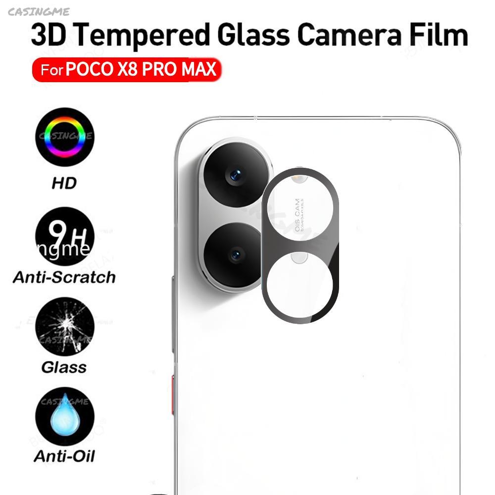 POCO X8 Pro Max X8Pro Bảo hiểm toàn diện Ống kính máy ảnh 3D cho POCOX8 X8 POCO X8Pro X8 Pro Max X8ProMax 4G 5G Phim bảo vệ máy ảnh Kính cường lực Full Cover Kính bảo vệ ống kính máy ảnh