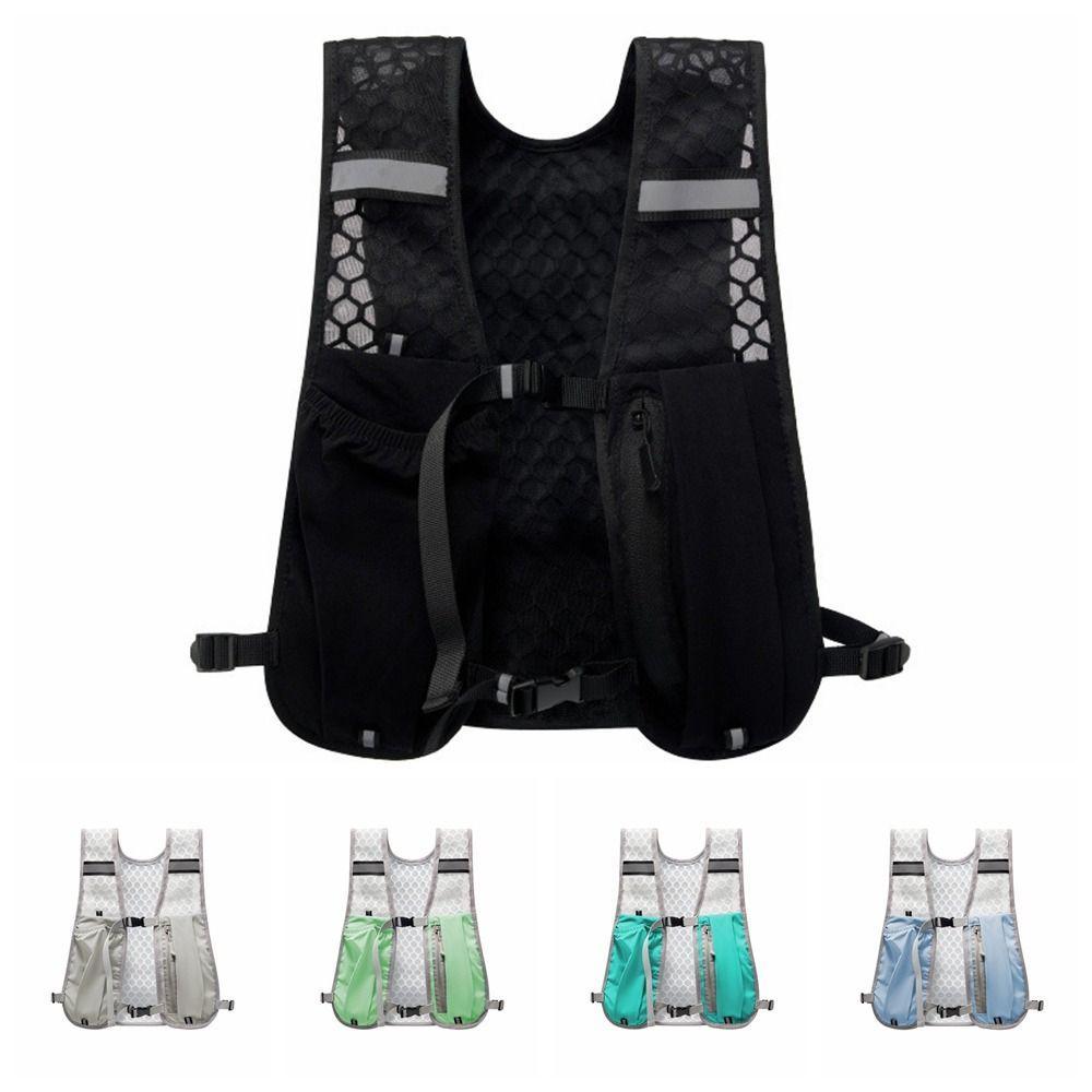Áo Vest Chạy Bộ Jikk từ Nylon Phản Quang, Chống Thấm Nước, kèm Túi Bình Nước và Giá Đỡ Điện Thoại