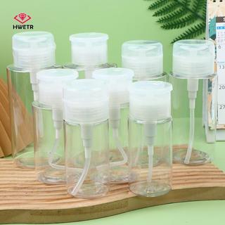 HWETR 100 / 150 / 200 / 300ml Loại Bấm Tẩy Trang PP Trong Suốt Chai Rỗng Máy Bơm Loại Trang Điểm Chai Nước Hộp Đựng Dụng Cụ Làm Móng Tay Phụ Kiện
