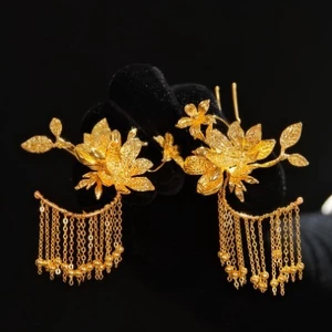 Cô Dâu - Kẹp Tóc Rồng Phượng Hoàng, Phụ Kiện Đám Cưới Trung Quốc Sang Trọng