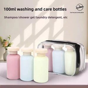 Bộ chai du lịch rỗng 100ml Hộp đựng có thể đổ lại cho đồ vệ sinh Dầu gội Lotion