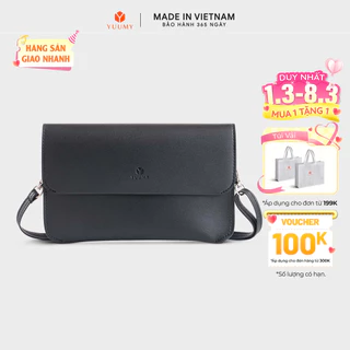 Ví Yuumy (Thời trang nữ dáng ngang kèm dây đeo chéo - Ví da Seasand YV112)