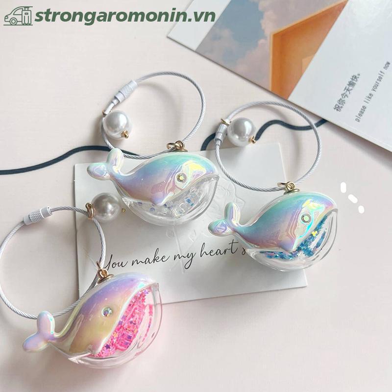 ST Cá Voi Dễ Thương Cá Heo Móc Khóa Động Vật Biển Búp Bê Kawaii Móc Khóa Xe Móc Chìa Khóa Phụ Kiện Dành Cho Nam Nữ Cặp Đôi Túi Trang Sức ST