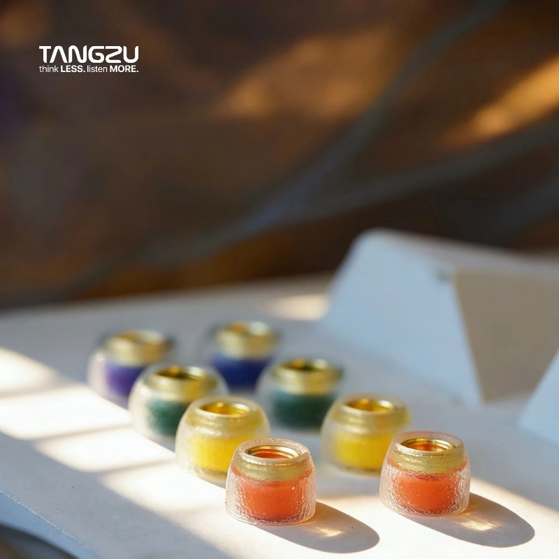 TANGZU TangSancai Noble Liquid Silicone Hybrid Eartips Phiên bản đồng thau 4 Cặp / bộ cho Waner 2 S.G IMEs