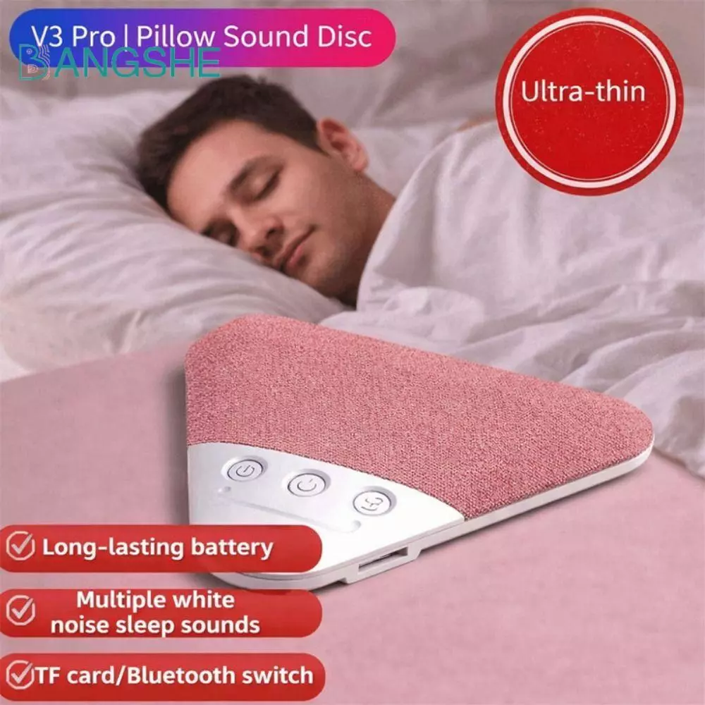 Loa Bluetooth Không Dây BANGSHE, Hẹn Giờ 3 Cấp Âm Thanh HiFi Dưới Gối Loa Ngủ, Tích Hợp Tiếng Ồn Trắng Bluetooth 5.4 Gối Thiết Kế Siêu Mỏng Loa Bluetooth