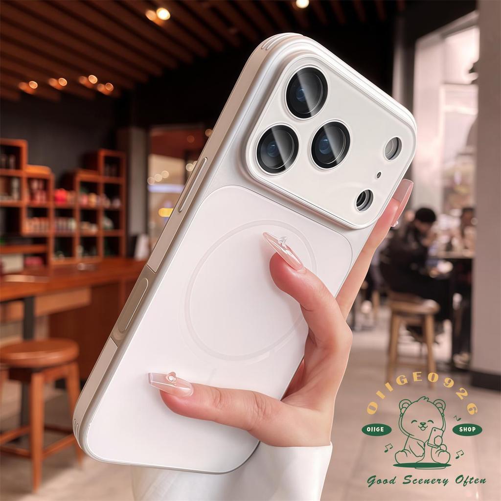 【 Ốp lưng iPhone17 】 Vỏ điện thoại từ tính mờ AG chống rơi iphone17 Pro Max 16 15 14 13 cho vỏ iPhone Vỏ mềm silicon TPU chống sốc