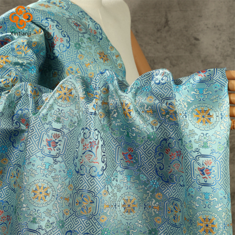 50x150cm Phong Cách Dân Tộc Thổ Cẩm Vải Satin Jacquard Lụa Satin Trang Trí Trung Quốc Cổ Trang Phục Hanfu Váy Ngựa Quần Áo