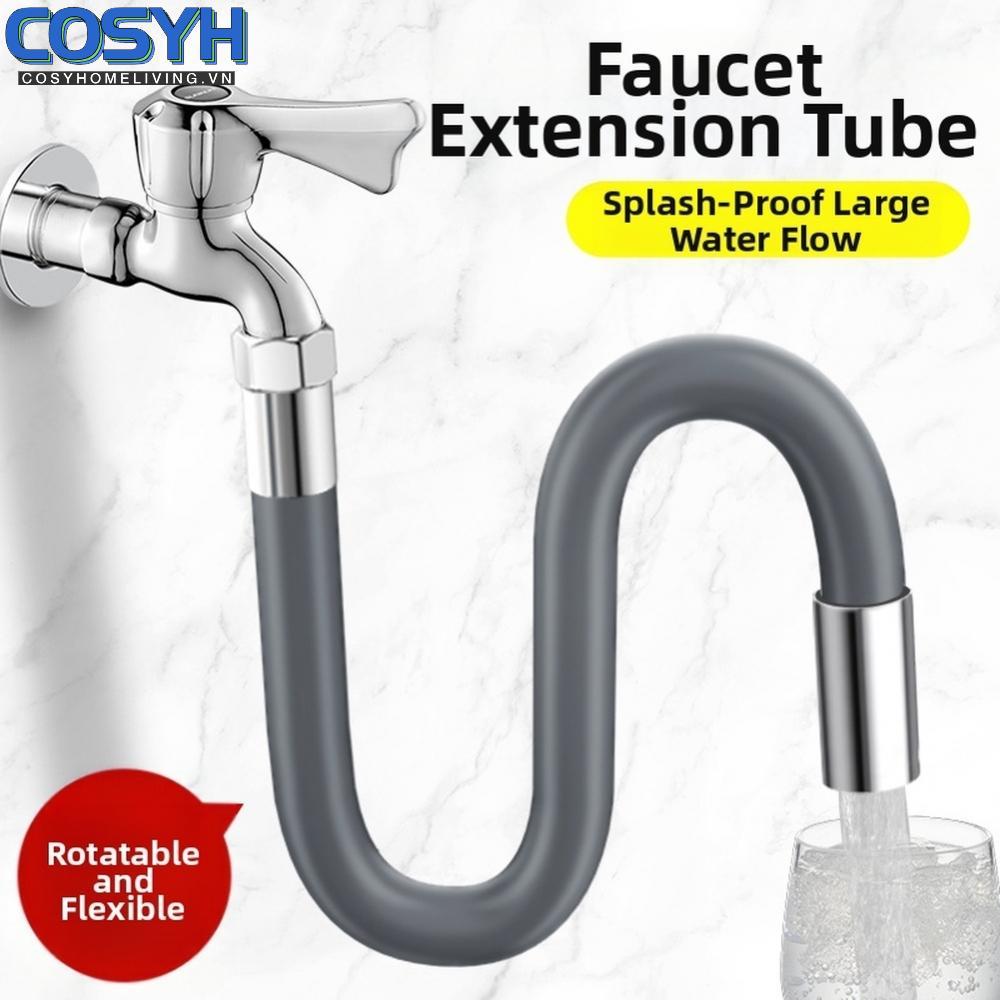 <cosyh>Flexible Faucet Extension Hose Adaptable Rotatable Water Outlet Pipe Anti Splash