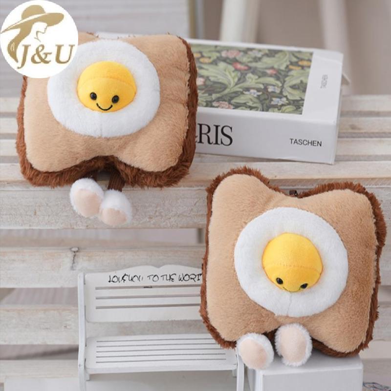 JU Dễ Thương Vui Nhộn Mô Phỏng Thực Phẩm Bánh Mì Nướng Trứng Chiên Sang Trọng Búp Bê Mặt Dây Chuyền Bapa Treo Đồ Trang Trí Quà Tặng VN